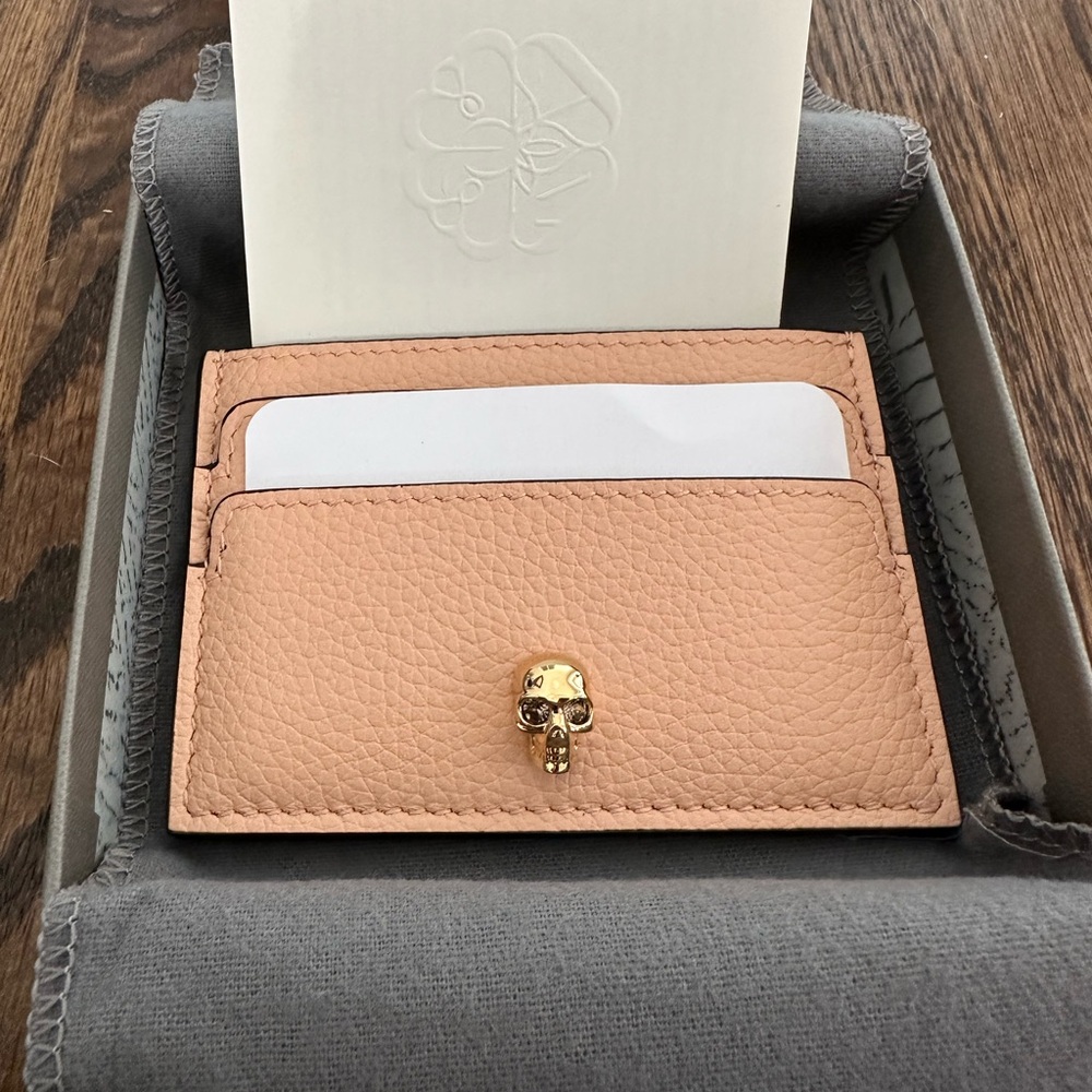 Alexander McQueen Peach card wallet